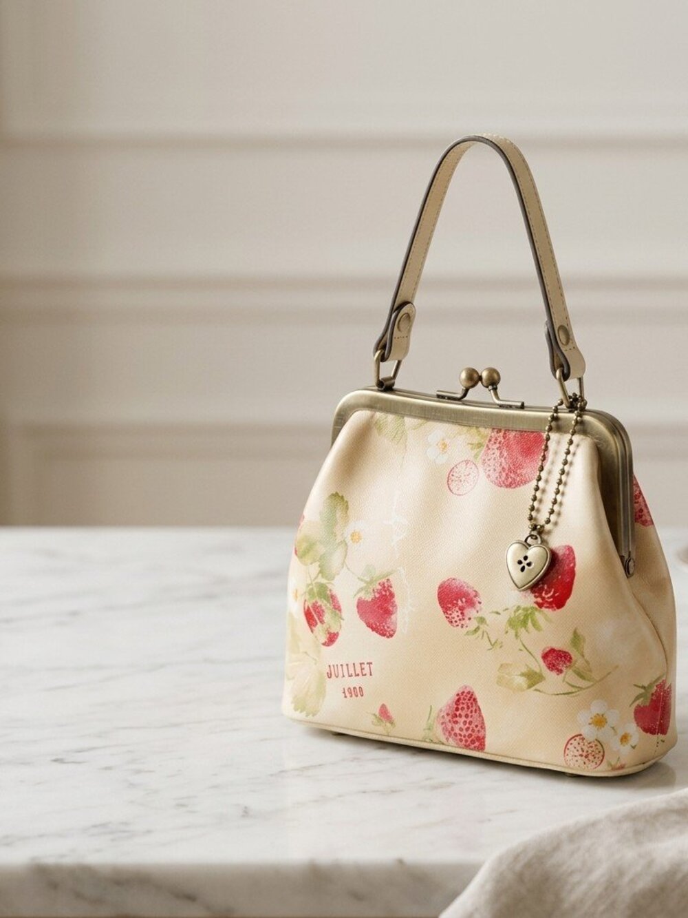 Patricia Nash Parisian Strawberry Bloom Mini Kiss-Lock Bag
